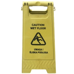 deClean Tablica Ostrzegawcza Żółta wer.  PL-ANG Potykacz HS316