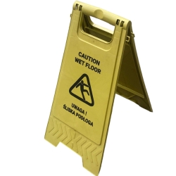 deClean Tablica Ostrzegawcza Żółta wer.  PL-ANG Potykacz HS316