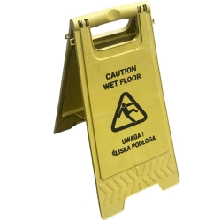 deClean Tablica Ostrzegawcza Żółta wer.  PL-ANG Potykacz HS316