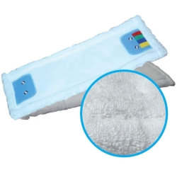 CleanPRO Nakładka do Mopa 01 Klips z Mikrofibry 40cm Kolor Biały 352589
