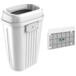 deClean Kosz Naścienny na Śmieci 12L Biały HS11201W Seria HOLA