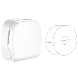 deClean Podajnik do Papieru Toaletowego Jumbo Biały HS1610W Seria HOLA