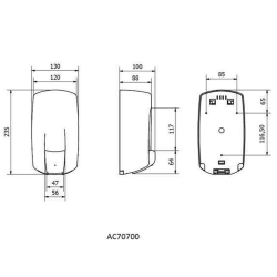 Jofel Dozownik do Mydła / Płynu 0.9L AITANA ANTIBACTERIAN Kolor Biały AC70700