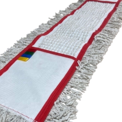 deClean Nakładka Mop Płaski Kieszeniowy Biały 80 cm HS401