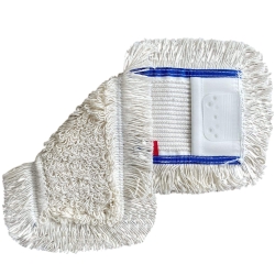 deClean Nakładka Mop Płaski DUO Kieszeniowy + Klips Plastik Bawełna 40cm 145g HS416