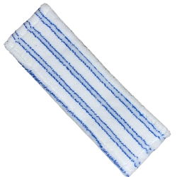 deClean Nakładka Mop Płaski Kieszeniowy DUO Microfibra Biało-Niebieski 40cm HS423
