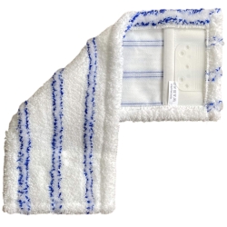 deClean Nakładka Mop Płaski DUO Kieszeniowy + Klips Silicon Microfibra Blue 40cm 95g HS448