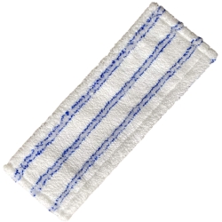 deClean Nakładka Mop Płaski DUO Kieszeniowy + Klips Silicon Microfibra Blue 40cm 95g HS448