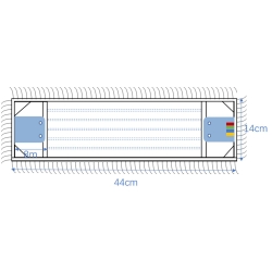 deClean Nakładka Mop Płaski DUO Kieszeniowy + Klips Bawełna 40cm HS456