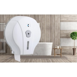 deClean Podajnik do Papieru Toaletowego JUMBO Kolor Biały HS080