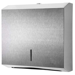 deClean Podajnik Stalowy do Ręczników Papierowych Składanych 400-500 listków Matowy HS186