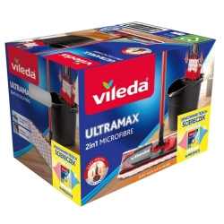 Vileda Mop Zestaw Ultramax Box + Ścierki 3 szt. Gratis
