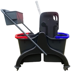 deClean Wózek do Sprzątania 2-wiadra 25 litrów Prasa EXTRA Jumbo + Pojemnik HS306